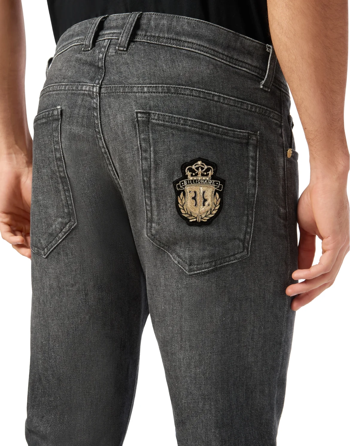 Denim Super Straight Cut Trousers, цвет: Синий
