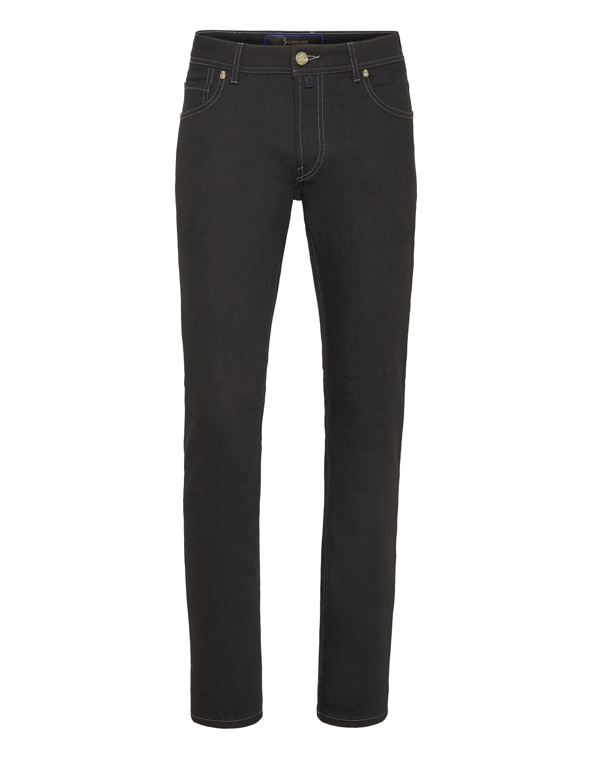 Denim Super Straight Cut Trousers, цвет: Черный