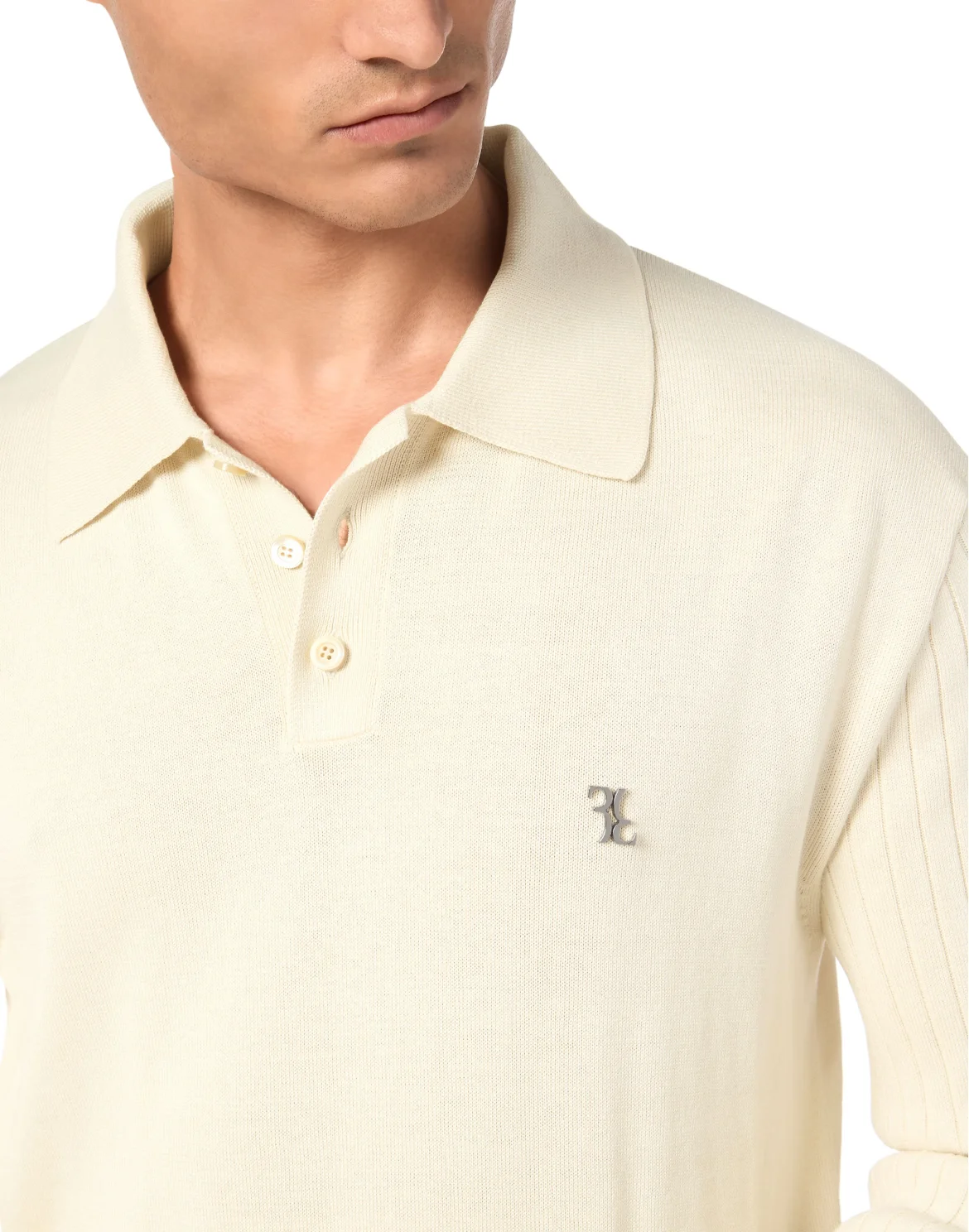 Knitted Pullover Polo-Neck LS, цвет: Бежевый