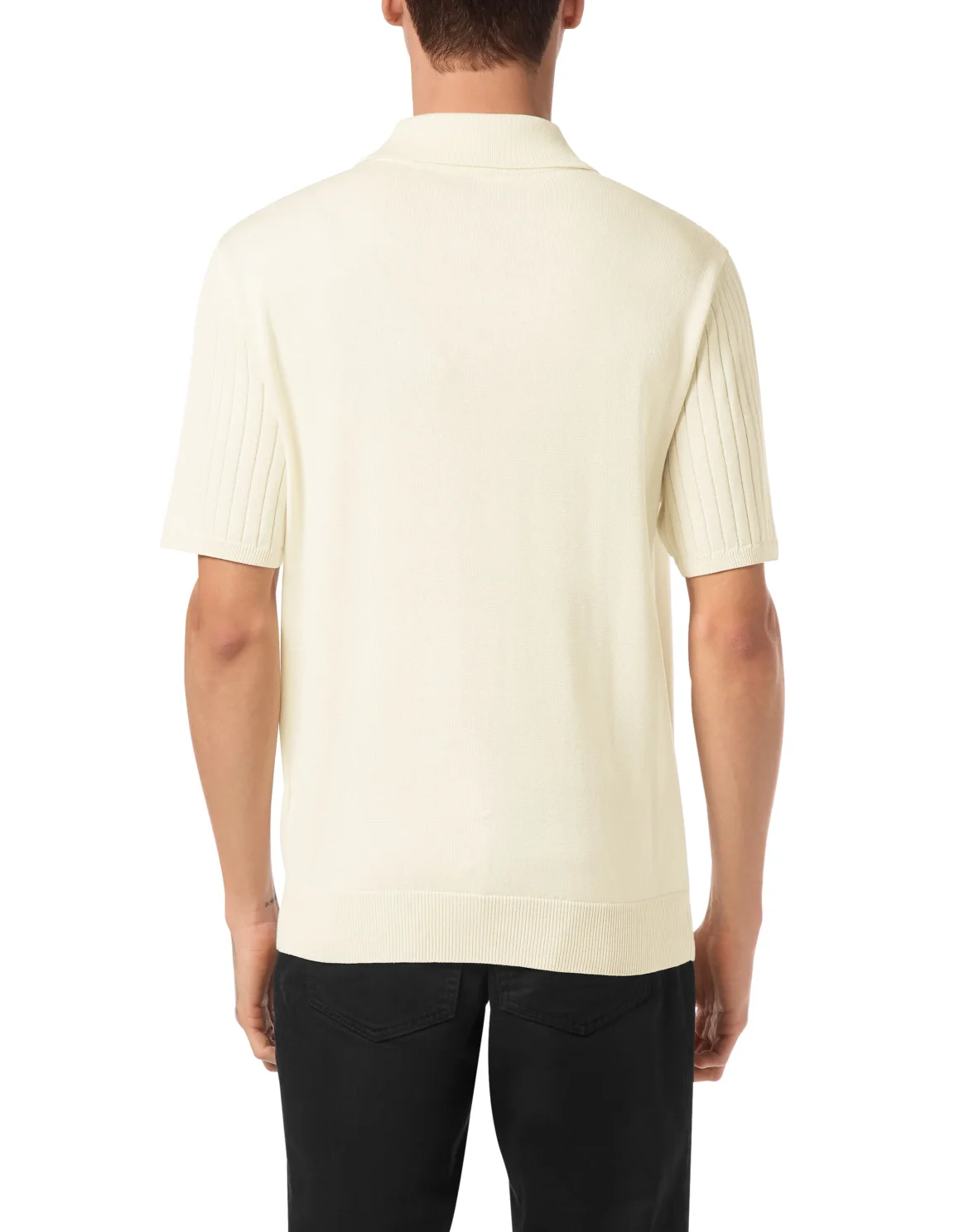 Knitted Pullover Polo-Neck SS, цвет: Бежевый