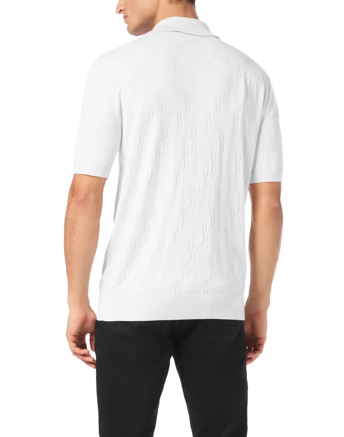 Knitted Pullover Polo-Neck SS, цвет: Белый