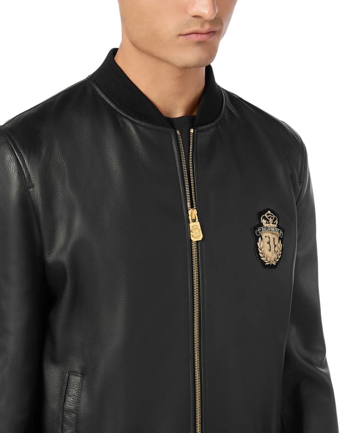 Nappa Leather Bomber LS, цвет: Черный