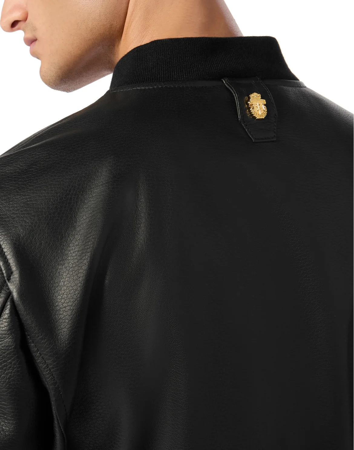 Nappa Leather Bomber LS, цвет: Черный