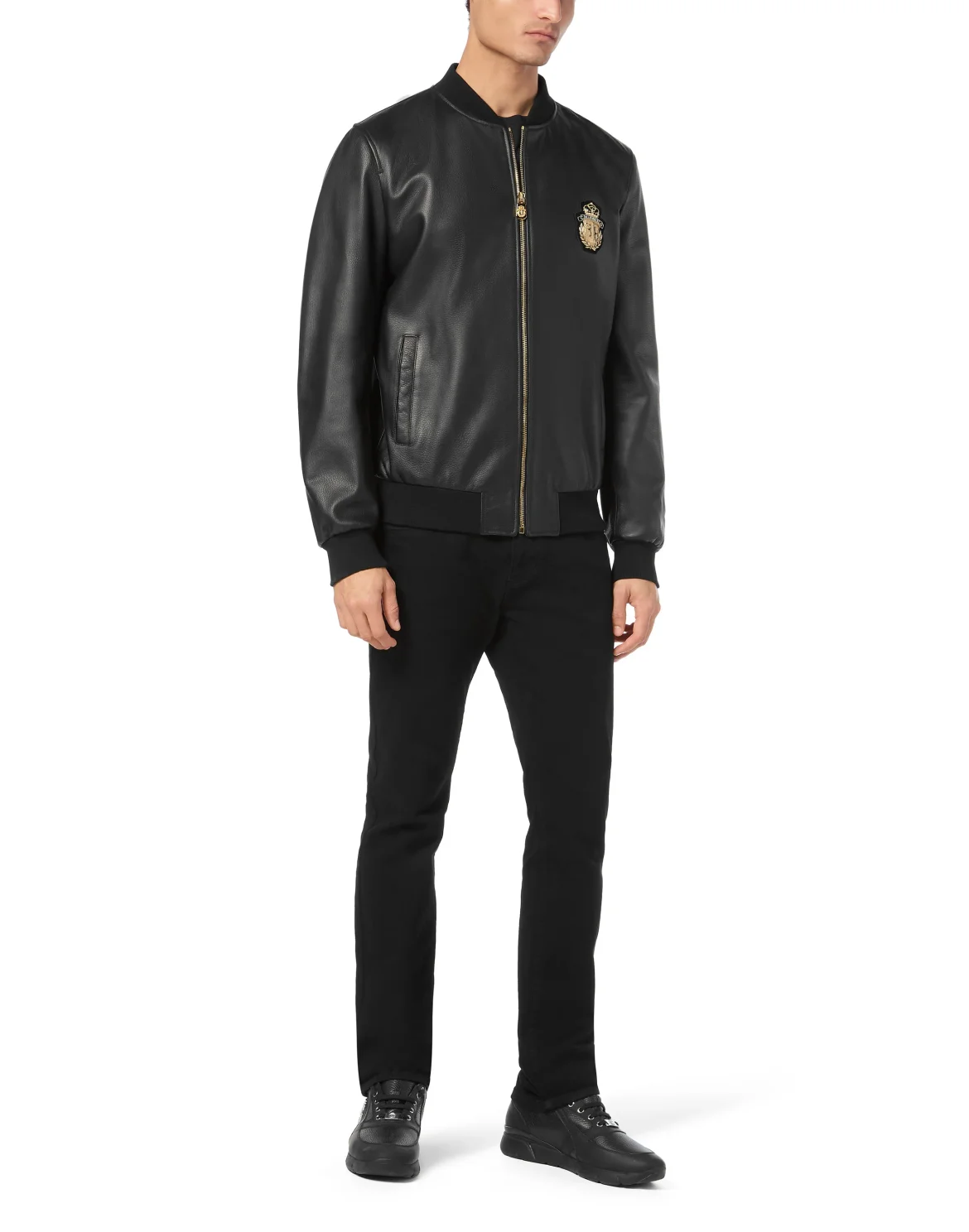 Nappa Leather Bomber LS, цвет: Черный