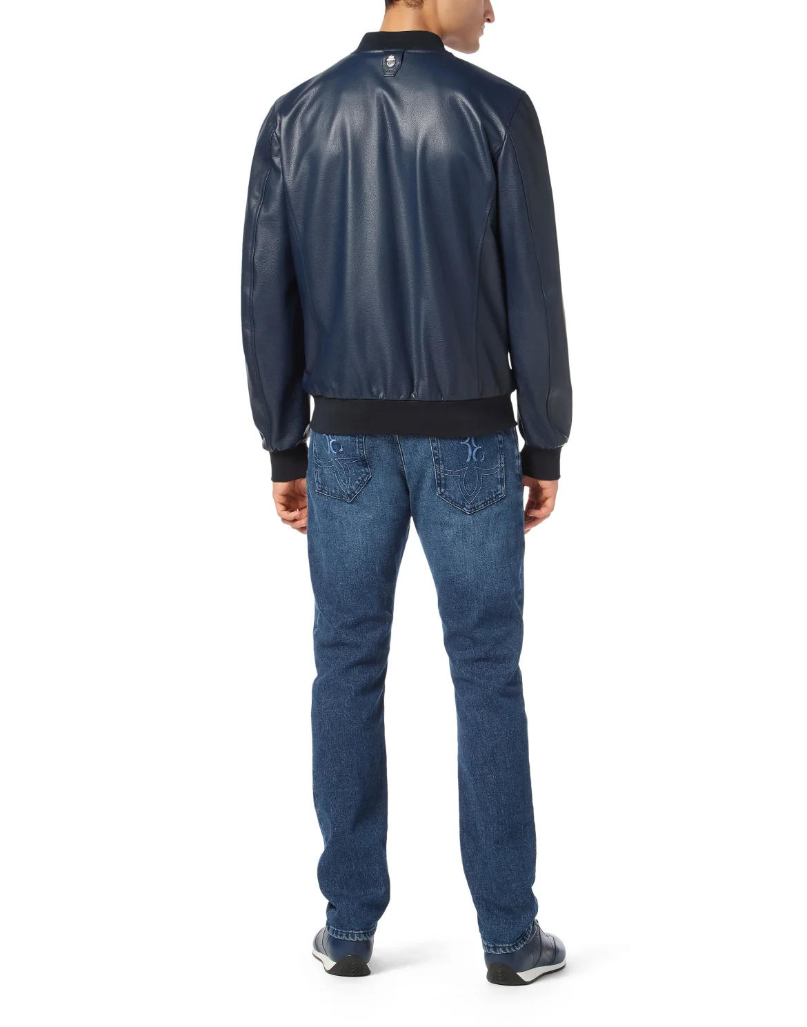 Nappa Leather Bomber LS, цвет: Синий