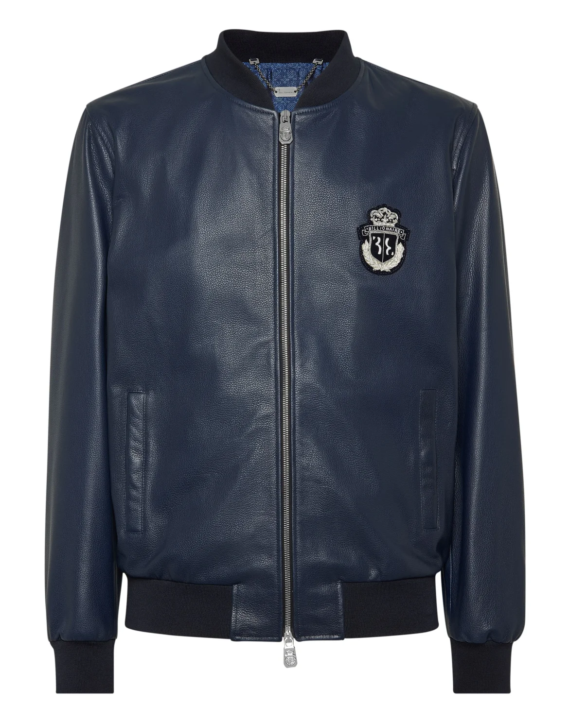Nappa Leather Bomber LS, цвет: Синий