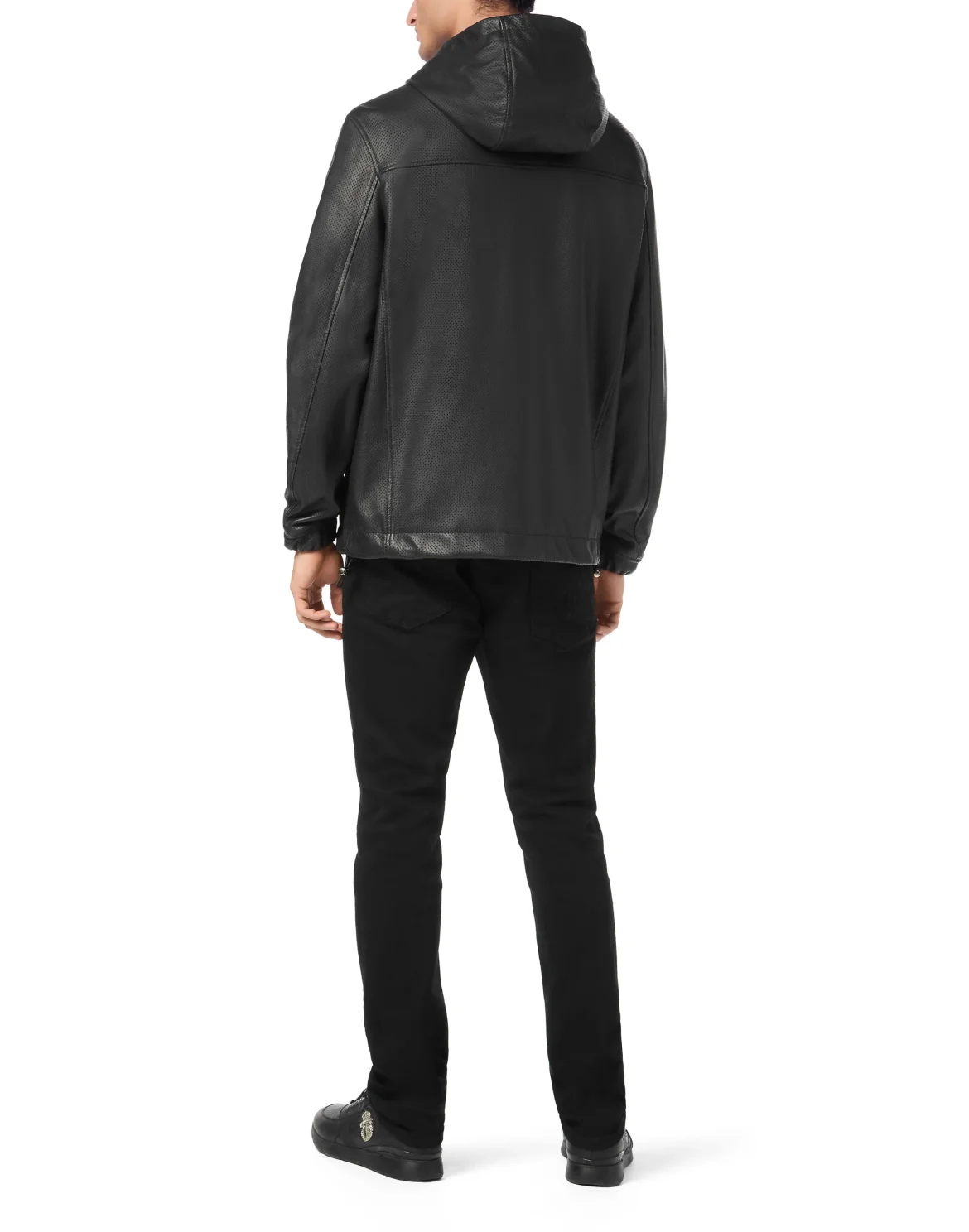 Nappa Leather Hooded Jacket LS, цвет: Черный
