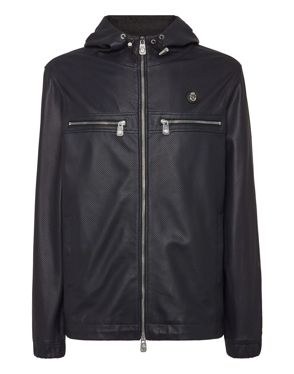 Nappa Leather Hooded Jacket LS, цвет: Синий