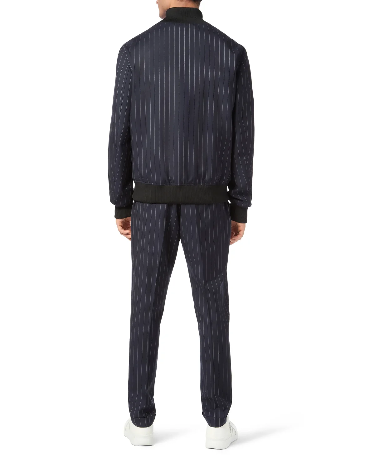 Wool Pinstripe Bomber LS, цвет: Синий