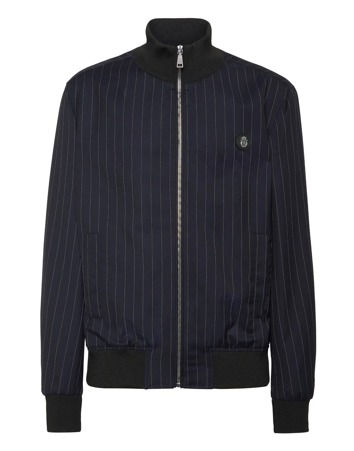 Wool Pinstripe Bomber LS, цвет: Синий