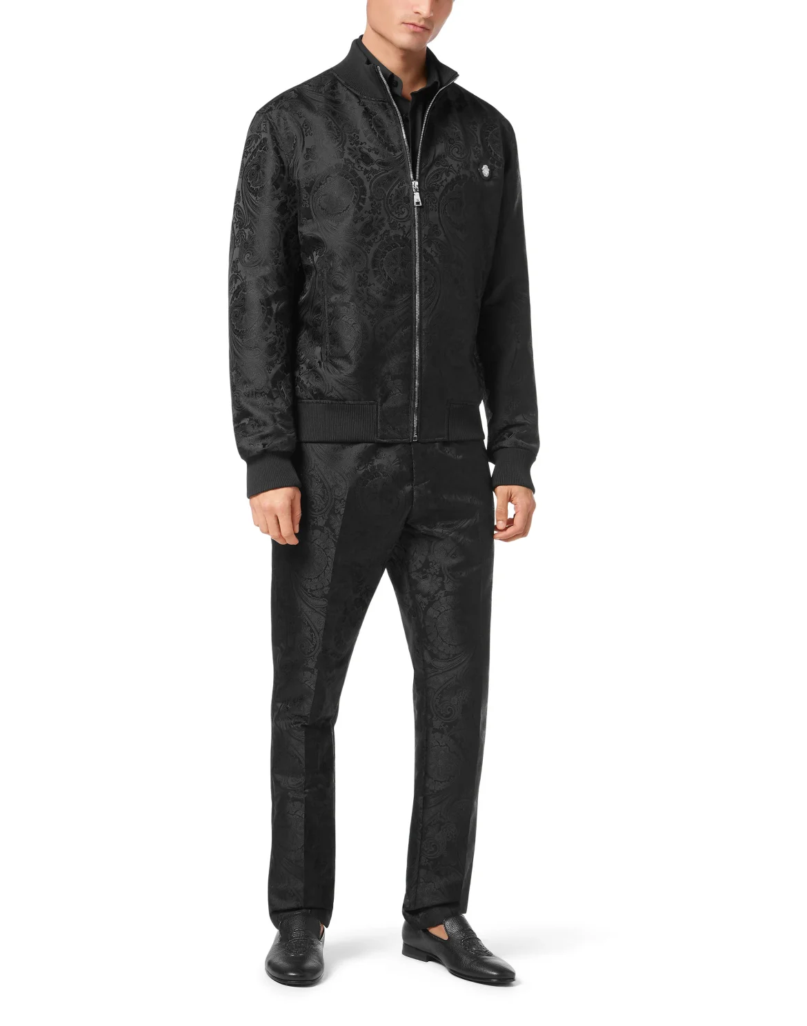 Jacquard Bomber LS, цвет: Черный