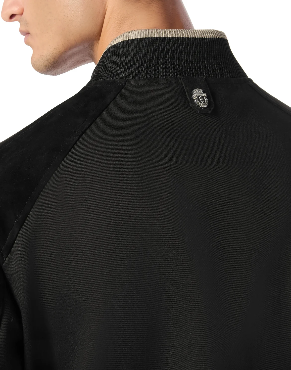 Cotton/Suede Jacket LS, цвет: Черный