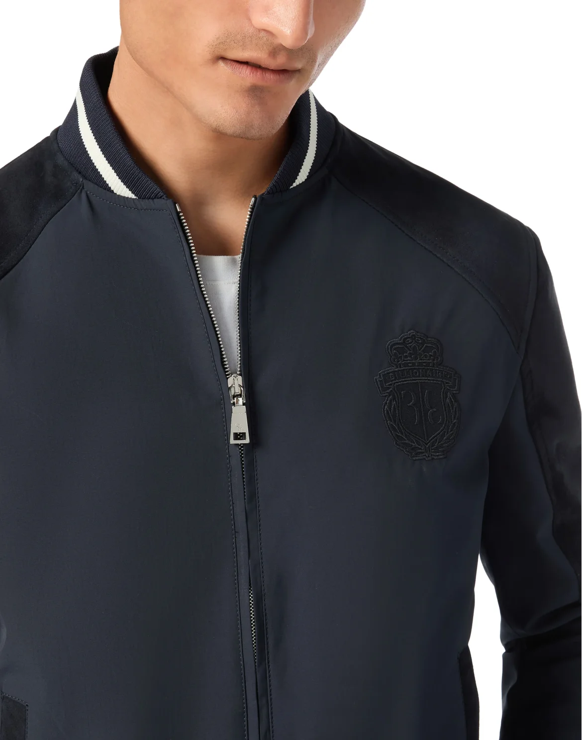 Cotton/Suede Jacket LS, цвет: Синий