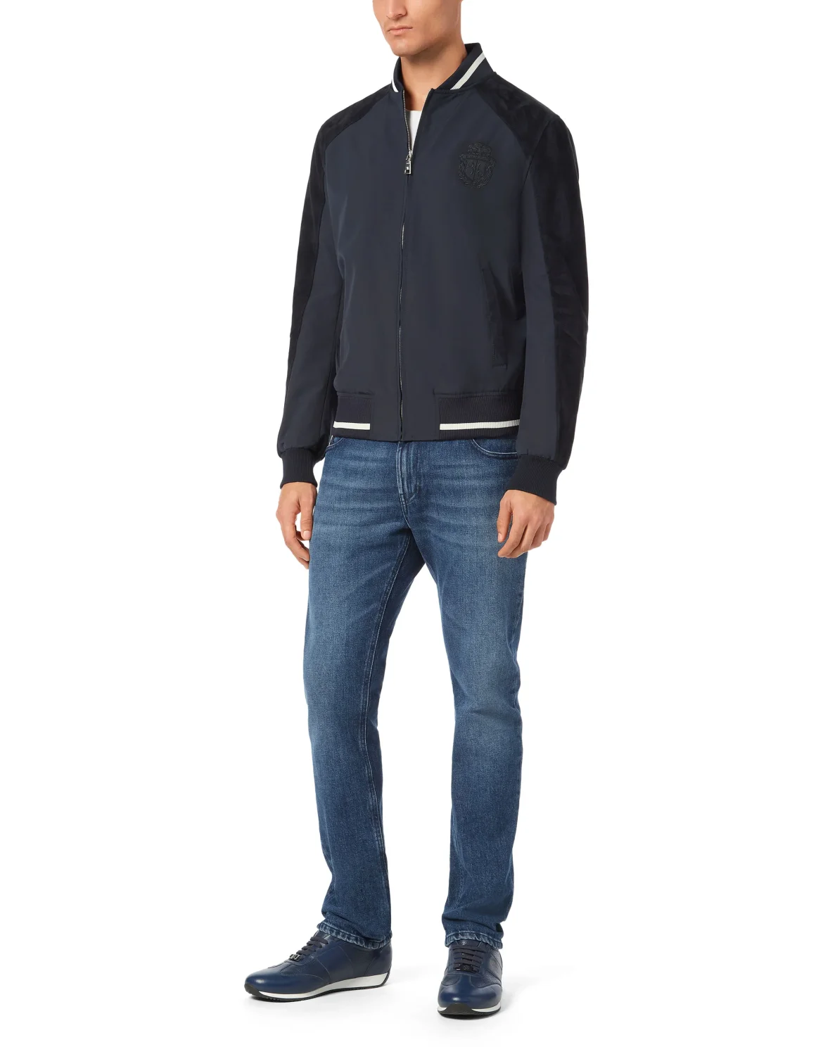Cotton/Suede Jacket LS, цвет: Синий