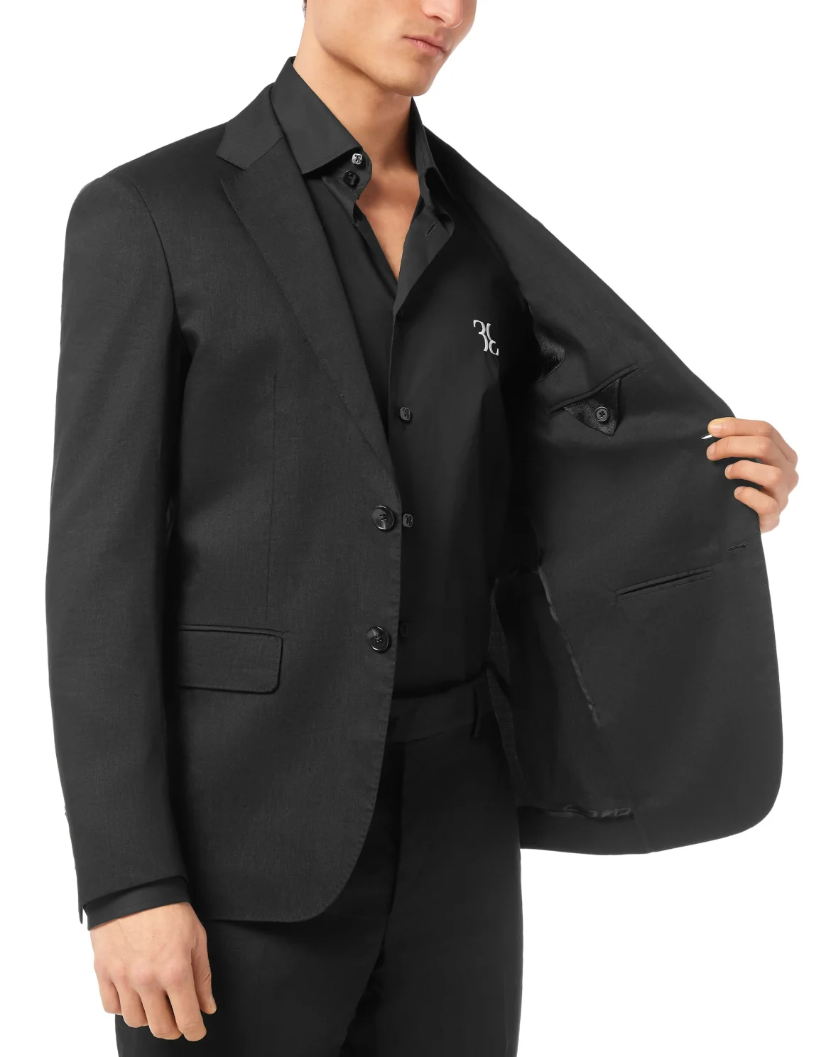 Linen Blazer LS, цвет: Черный