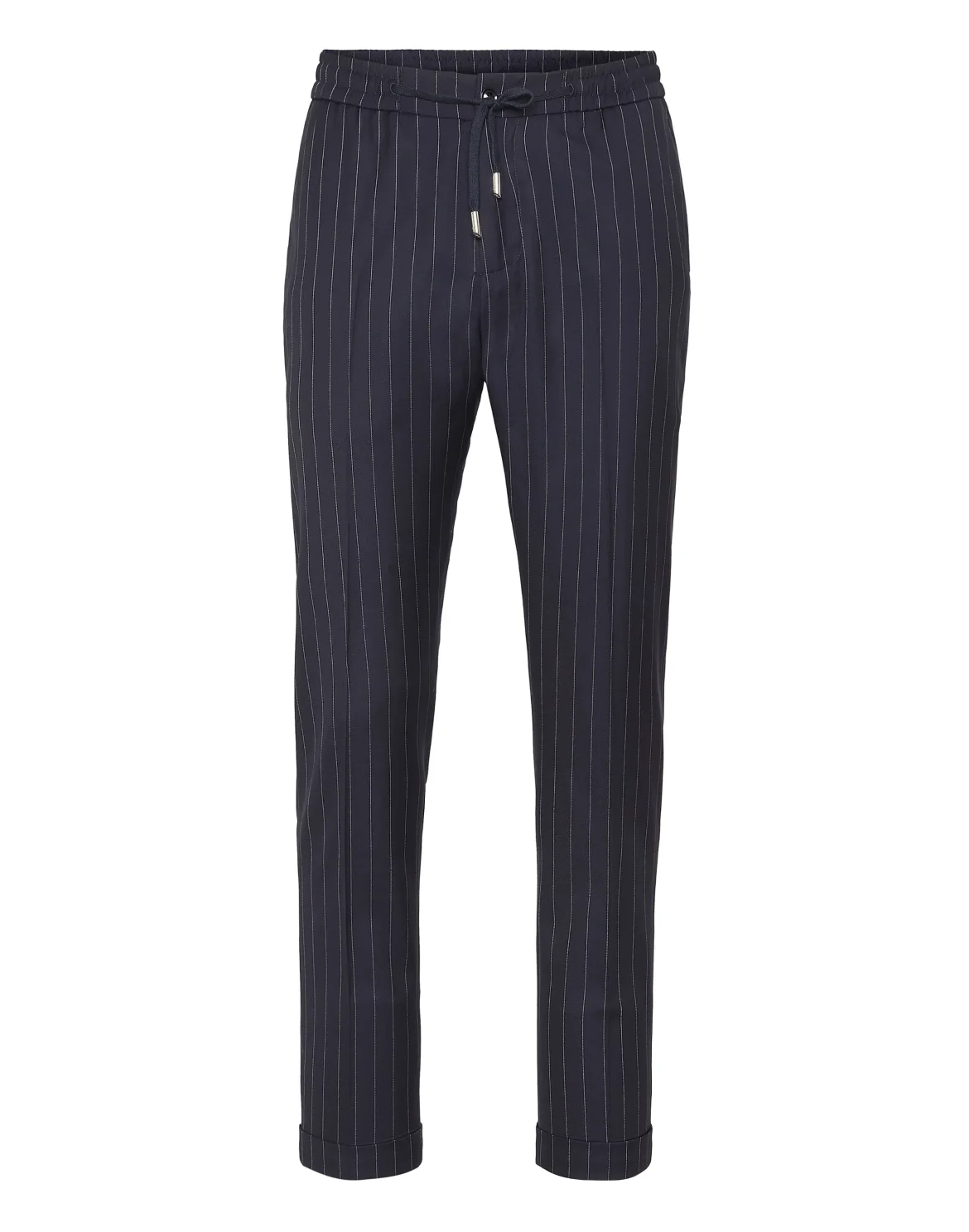 Wool Pinstripe Trousers, цвет: Синий