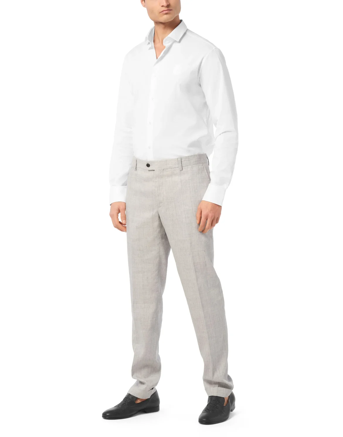 Linen Trousers Tailored Fit, цвет: Серый