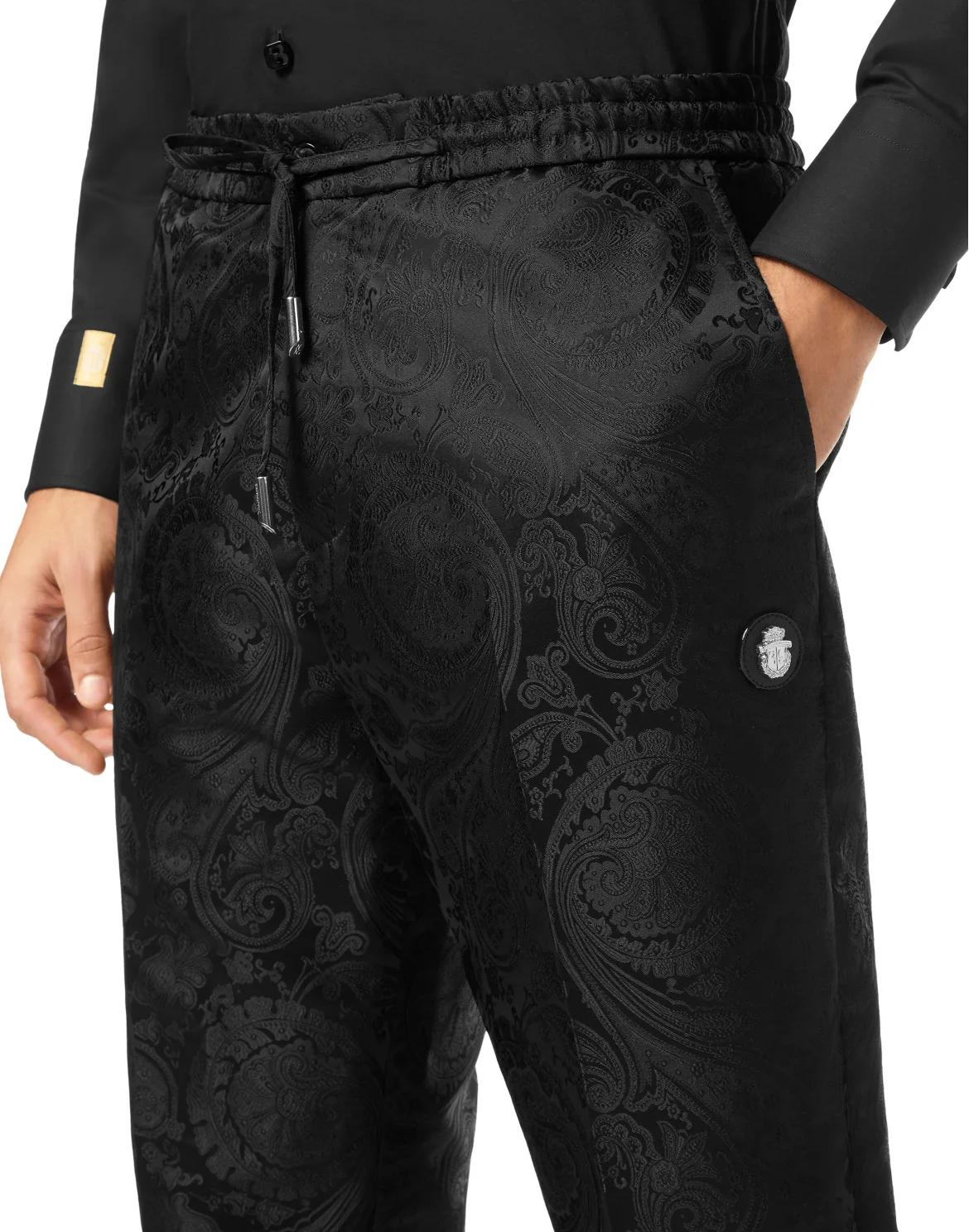 Jacquard Trousers, цвет: Черный