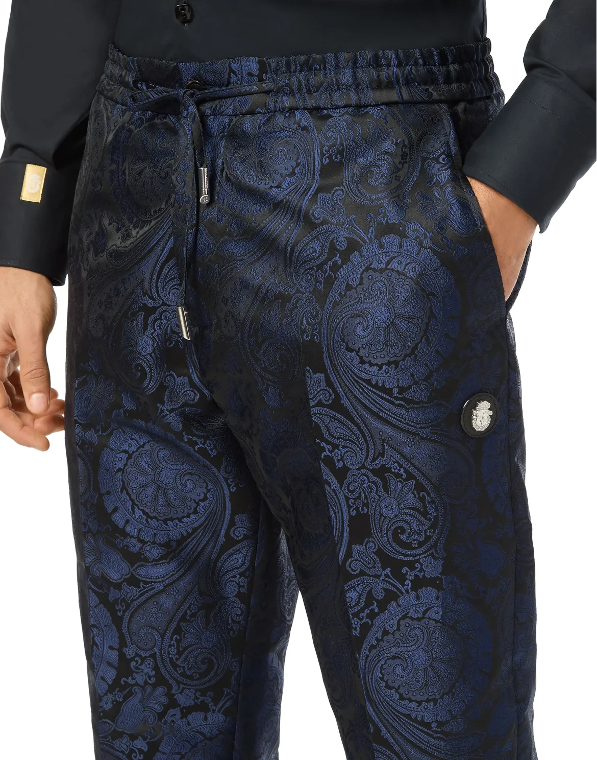 Jacquard Trousers, цвет: Синий