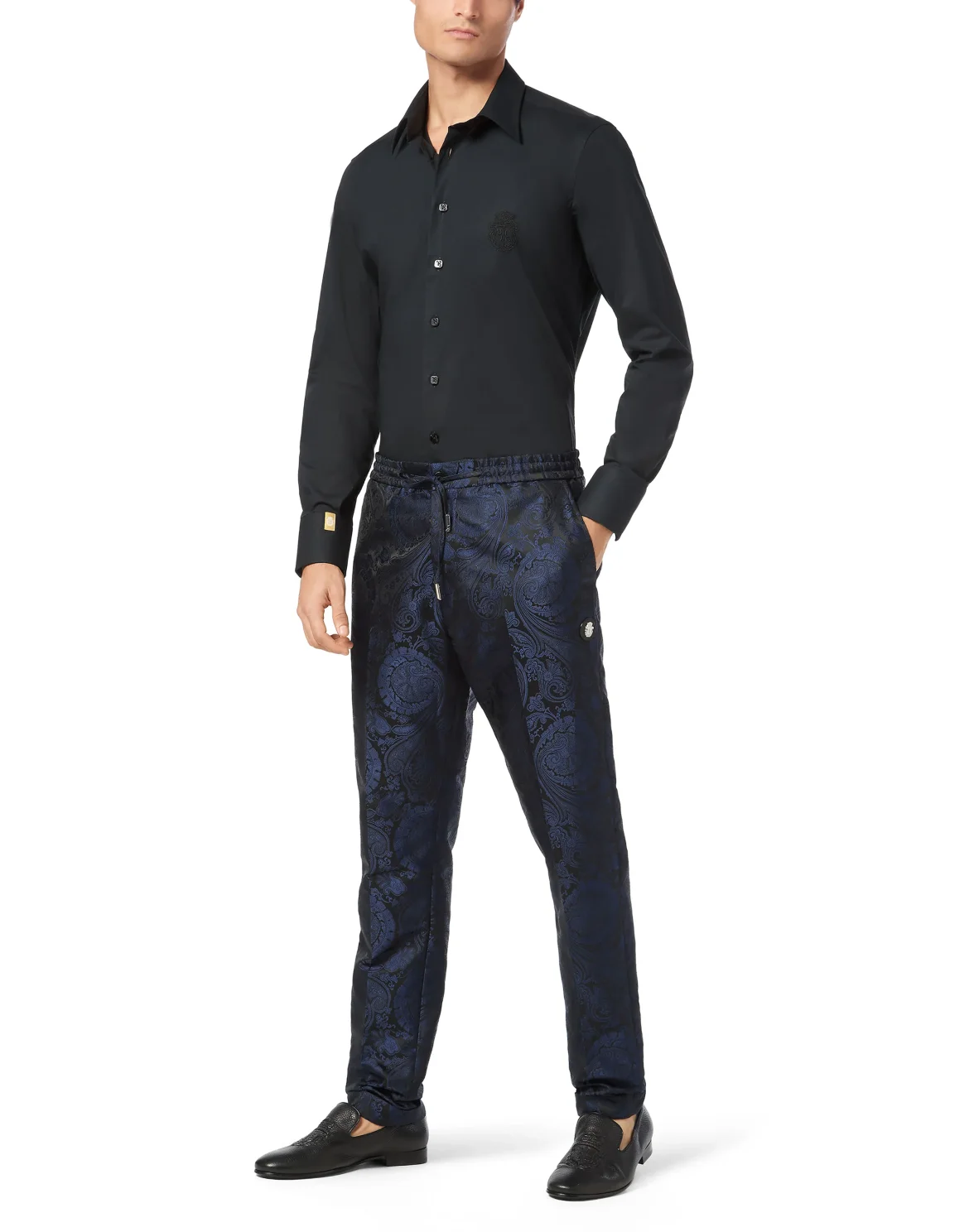 Jacquard Trousers, цвет: Синий
