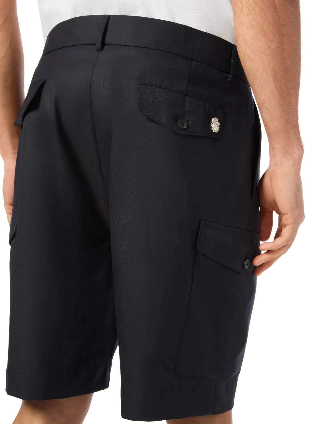Wool Cargo Shorts, цвет: Синий