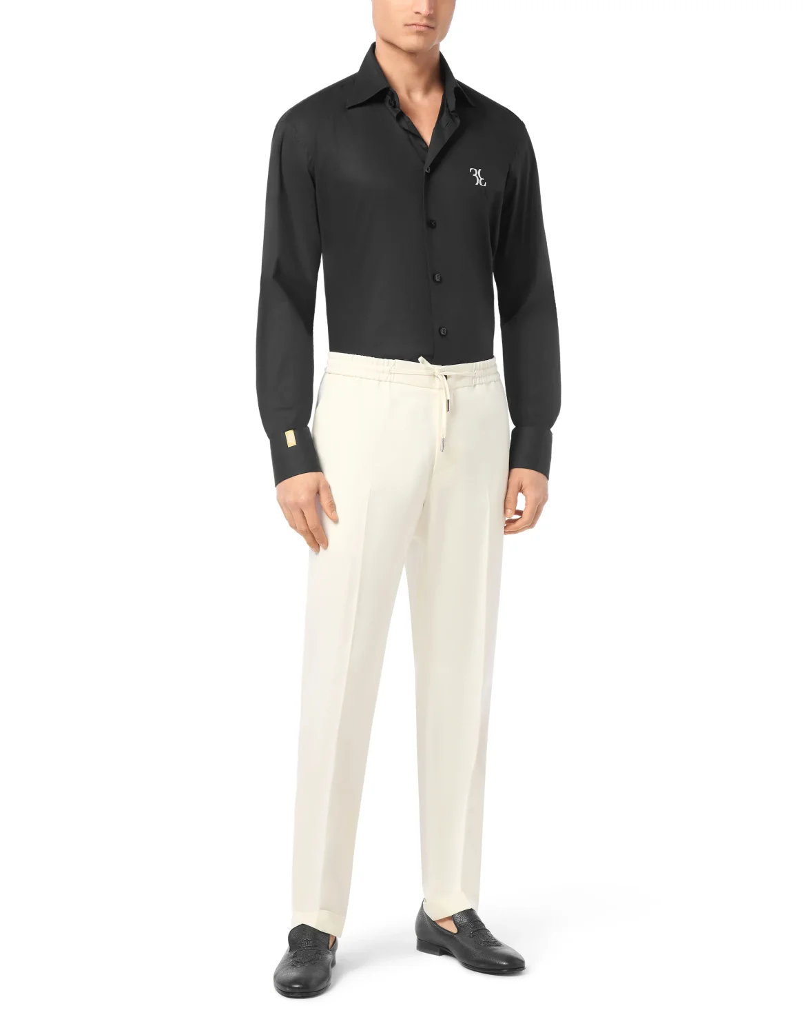 Wool Trousers Chinos Fit, цвет: Бежевый