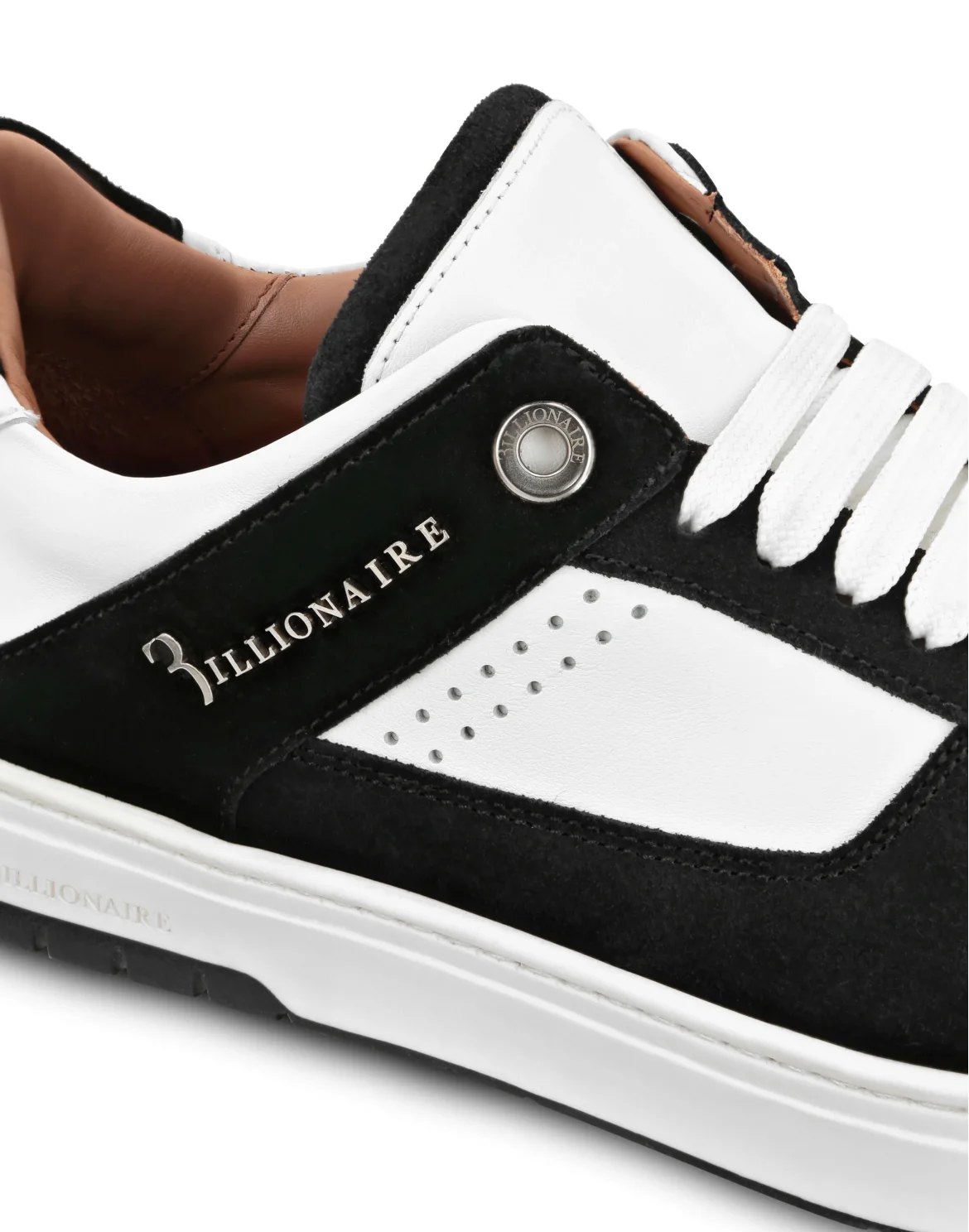 Nappa/Suede Lo-Top Sneakers, цвет: Белый