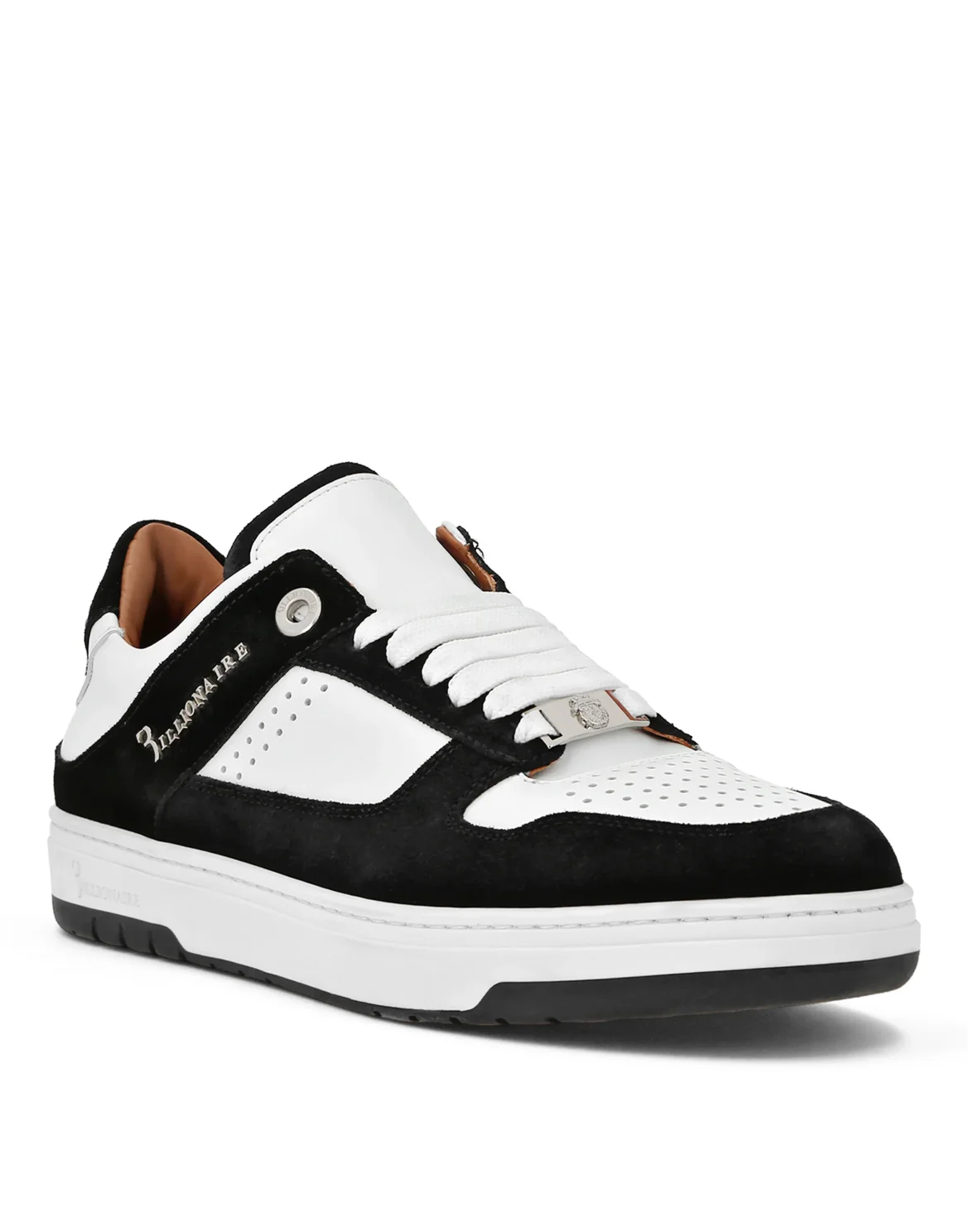 Nappa/Suede Lo-Top Sneakers, цвет: Белый