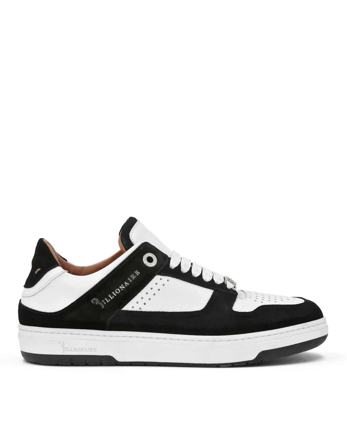 Nappa/Suede Lo-Top Sneakers, цвет: Белый