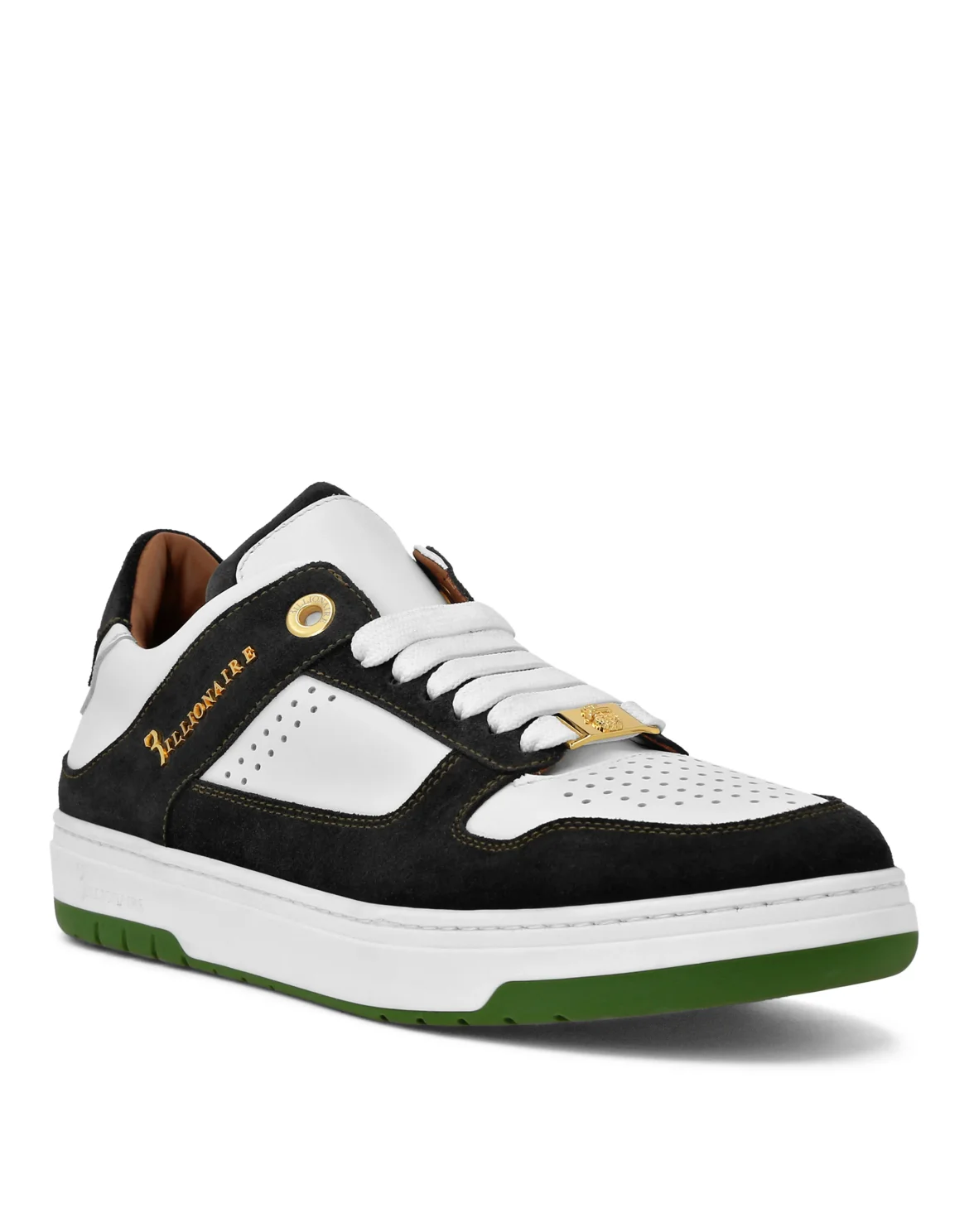 Nappa/Suede Lo-Top Sneakers, цвет: Белый