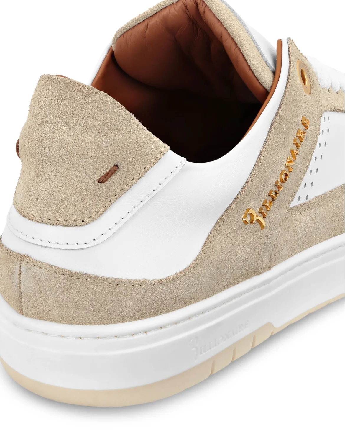 Nappa/Suede Lo-Top Sneakers, цвет: Бежевый