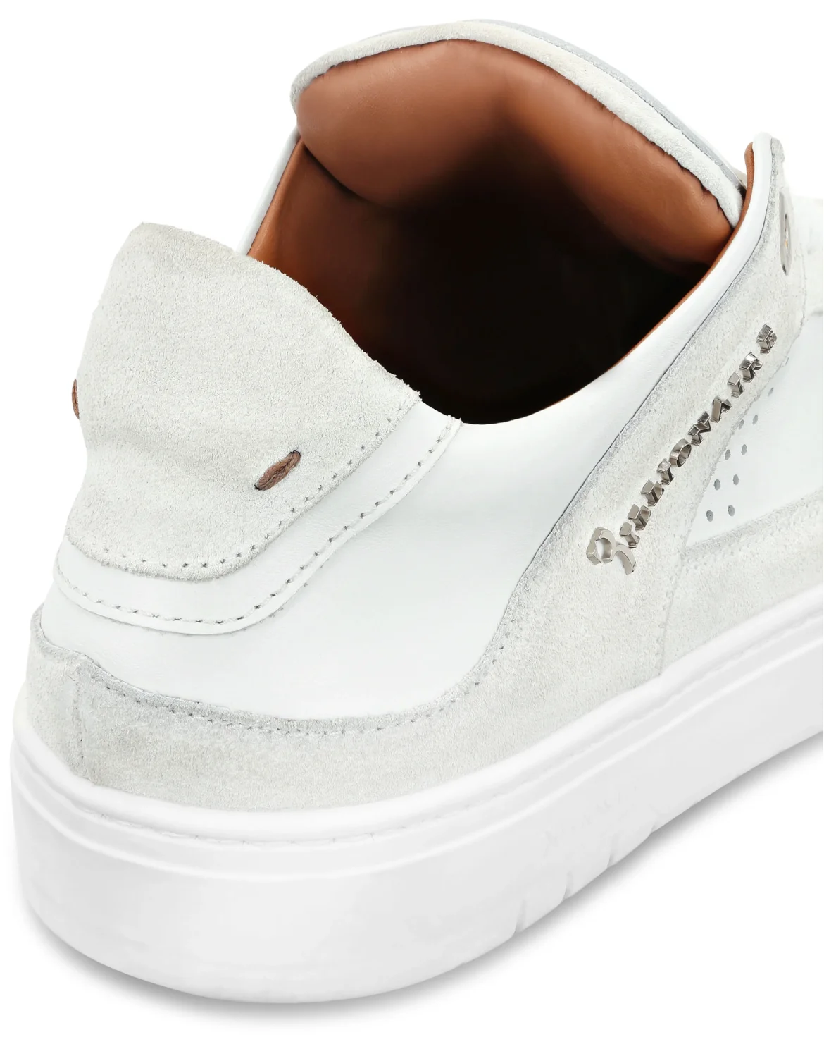 Nappa/Suede Lo-Top Sneakers, цвет: Белый