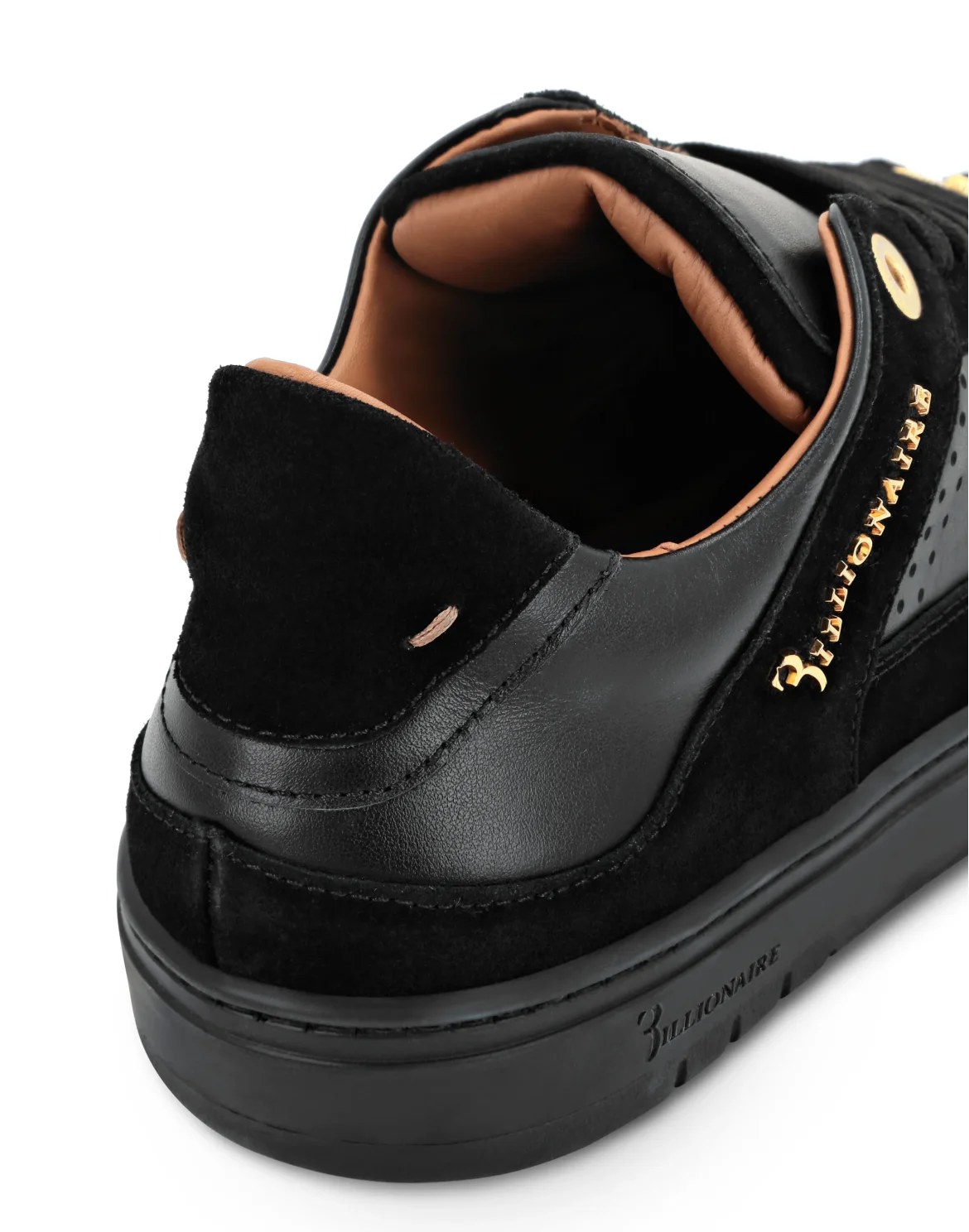 Nappa/Suede Lo-Top Sneakers, цвет: Черный
