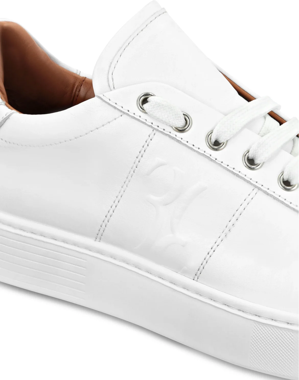 Nappa Lo-Top Sneakers, цвет: Белый