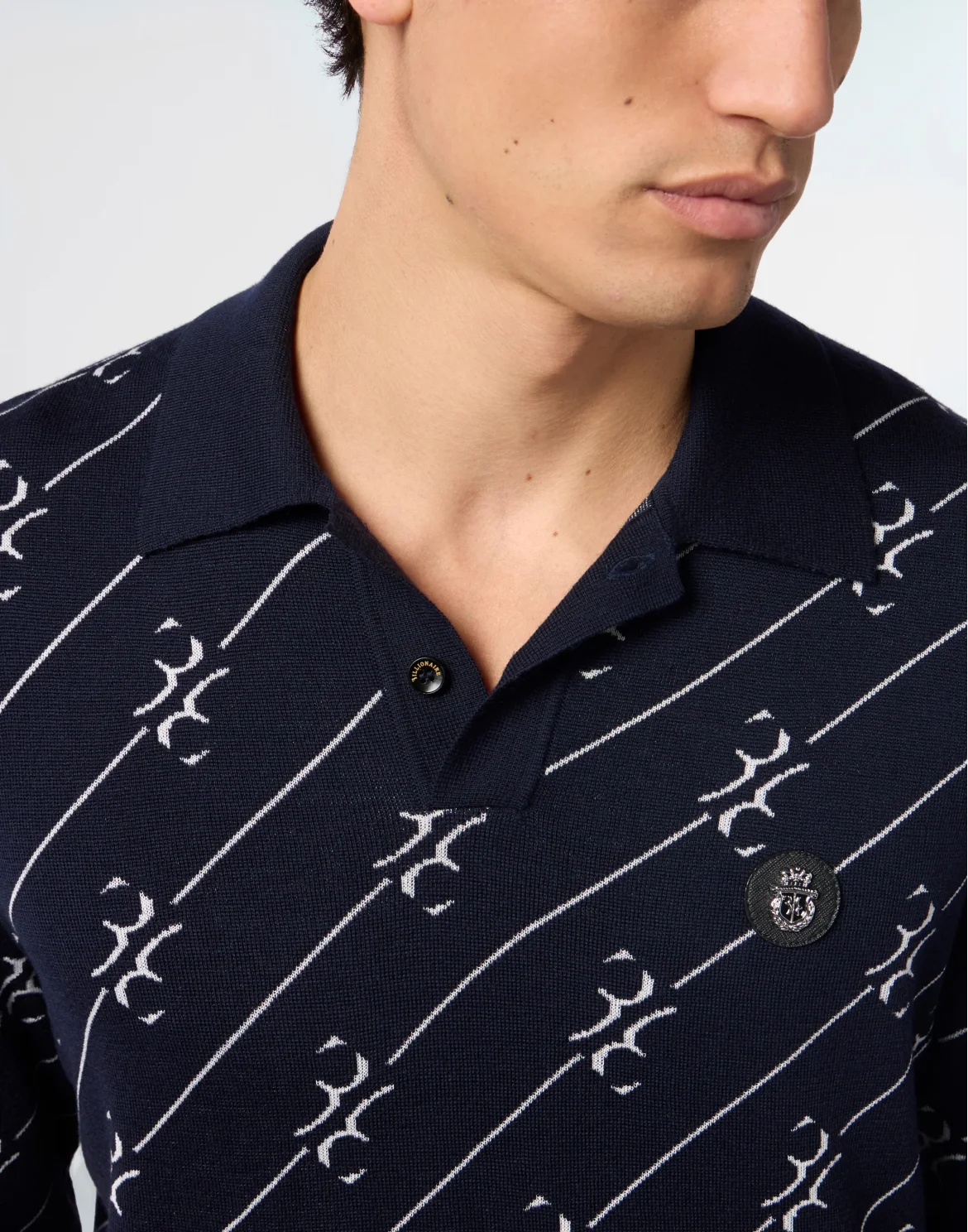 Polo Longsleeve All-Over BB, цвет: Синий