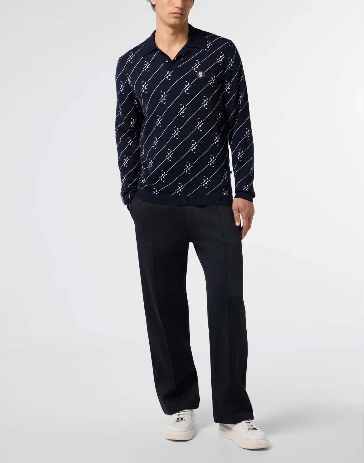 Polo Longsleeve All-Over BB, цвет: Синий