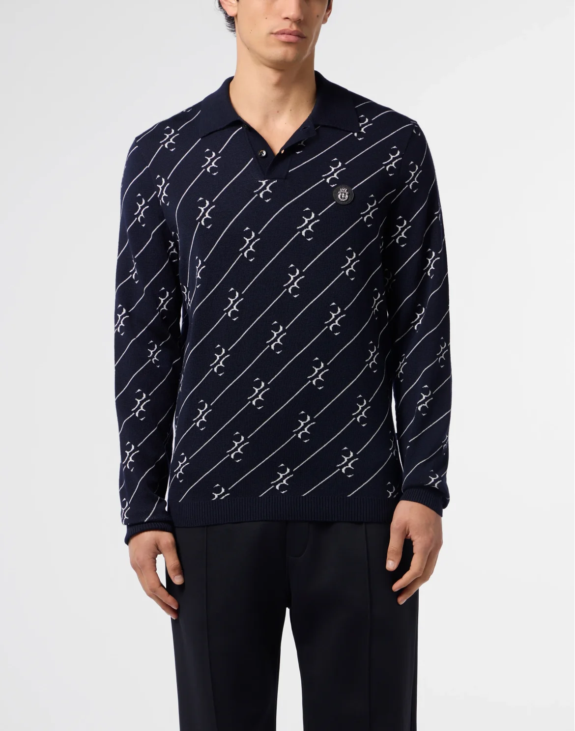 Polo Longsleeve All-Over BB, цвет: Синий