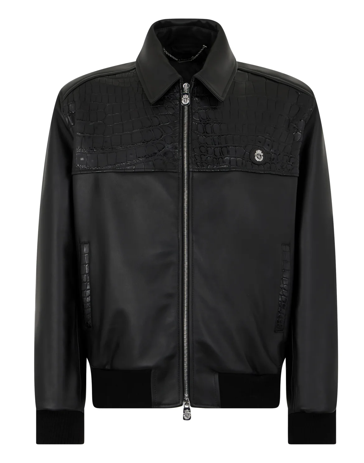 Bomber Coster Jacket Croco Inserts, цвет: Черный