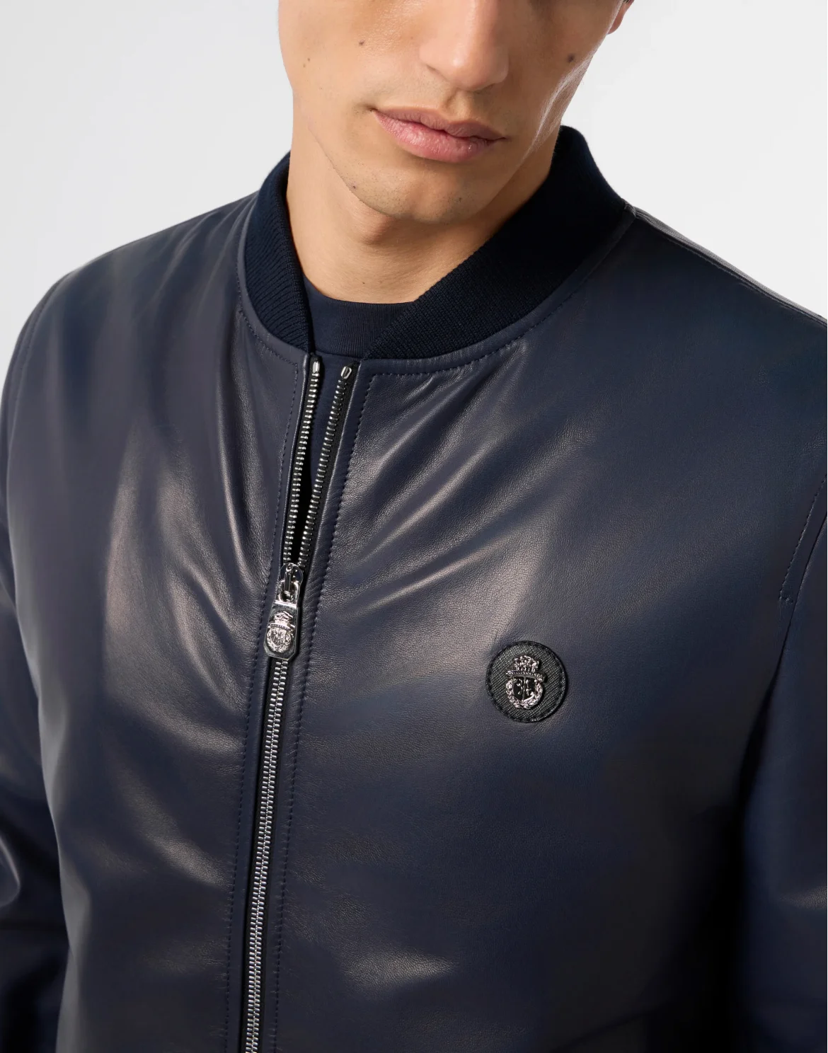 Nappa Leather Bomber Basic, цвет: Синий