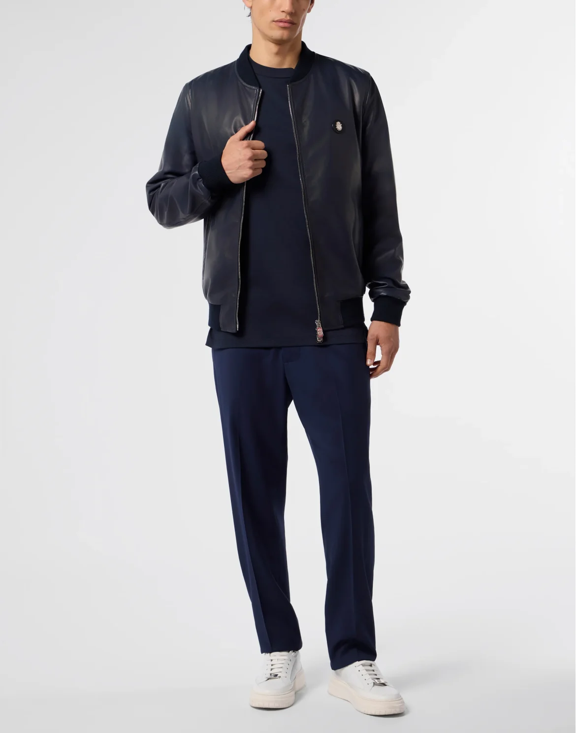 Nappa Leather Bomber Basic, цвет: Синий