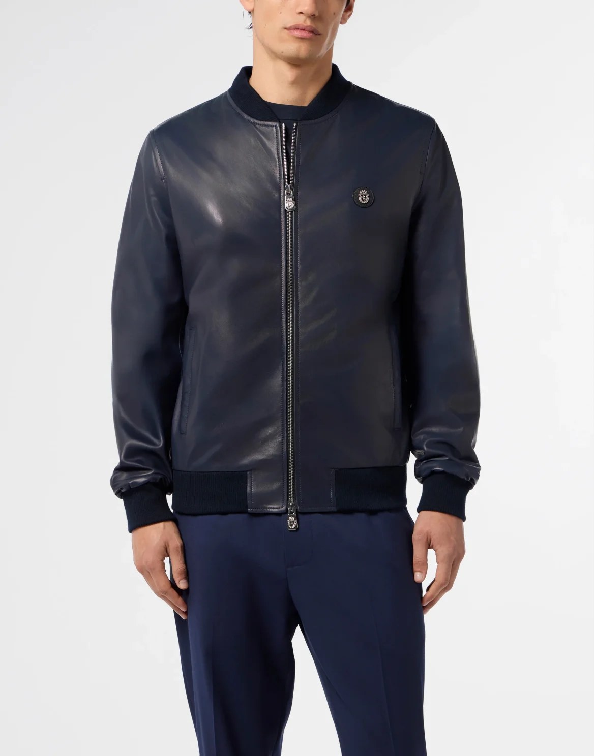 Nappa Leather Bomber Basic, цвет: Синий