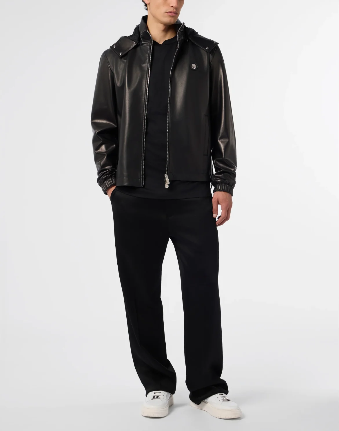 Nappa Leather Windbreaker Basic, цвет: Черный