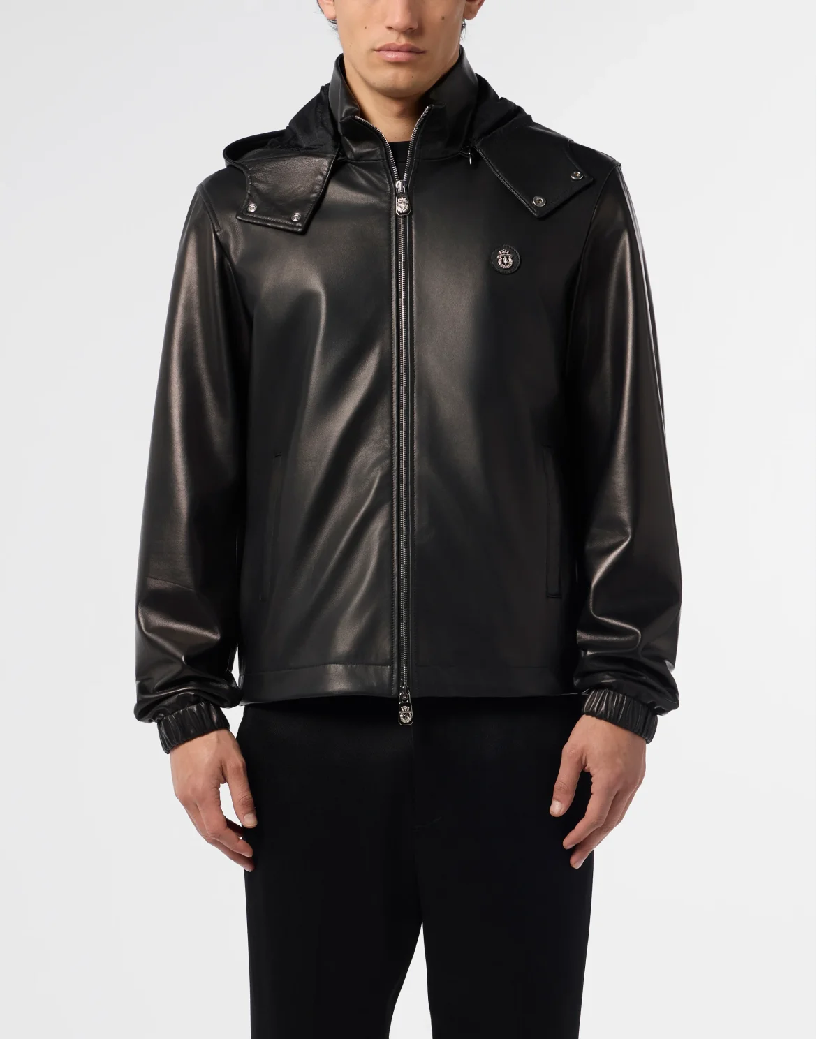 Nappa Leather Windbreaker Basic, цвет: Черный
