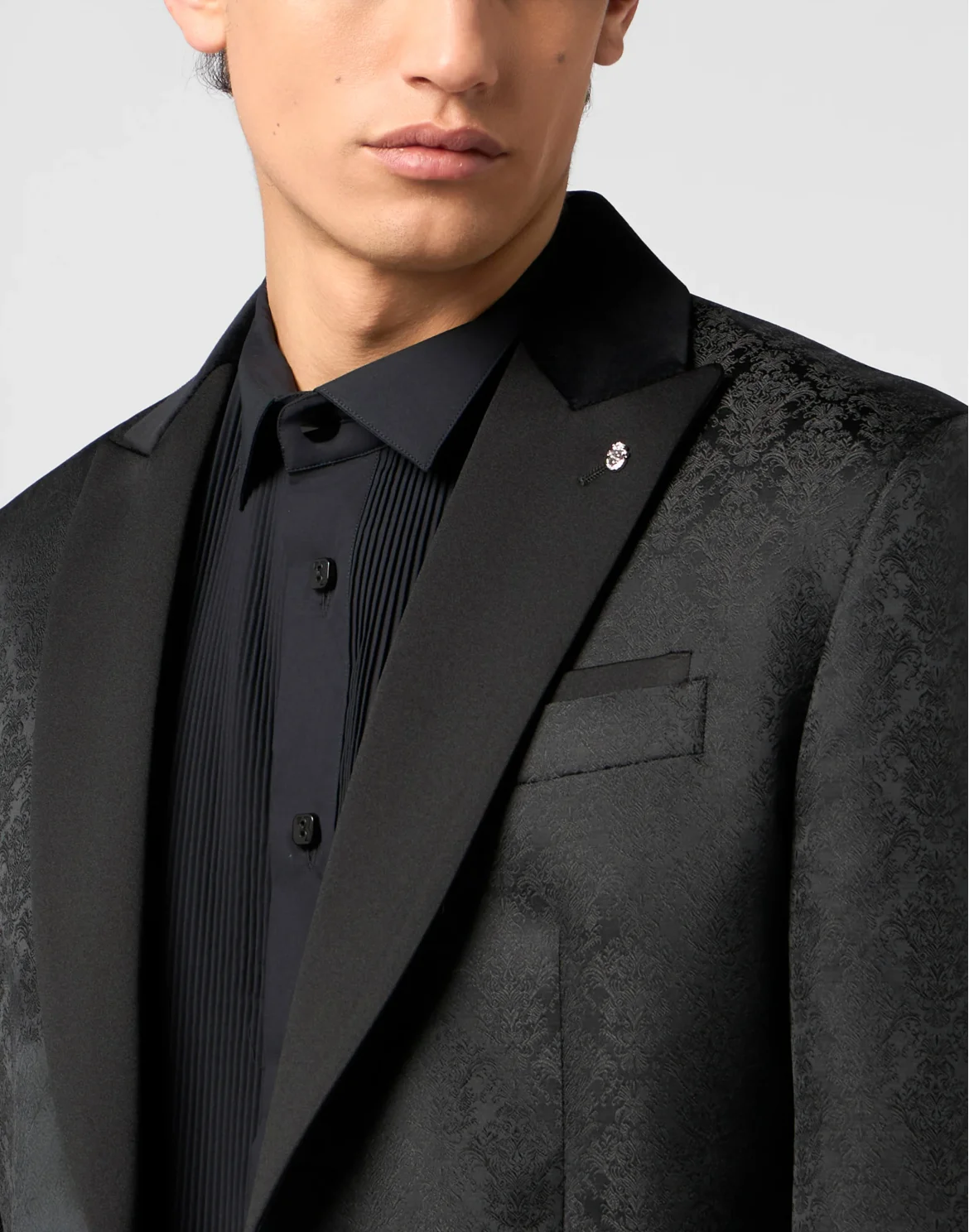 Jacquard Brocade Blazer, цвет: Черный