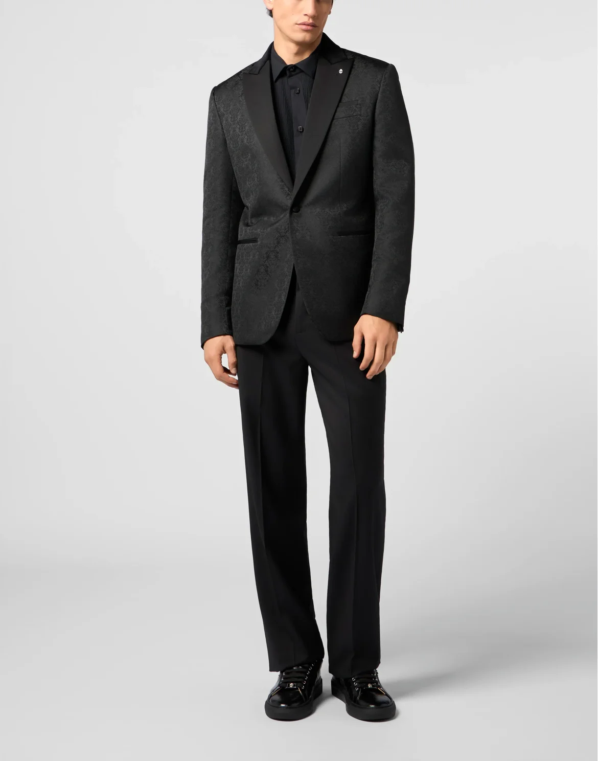 Jacquard Brocade Blazer, цвет: Черный