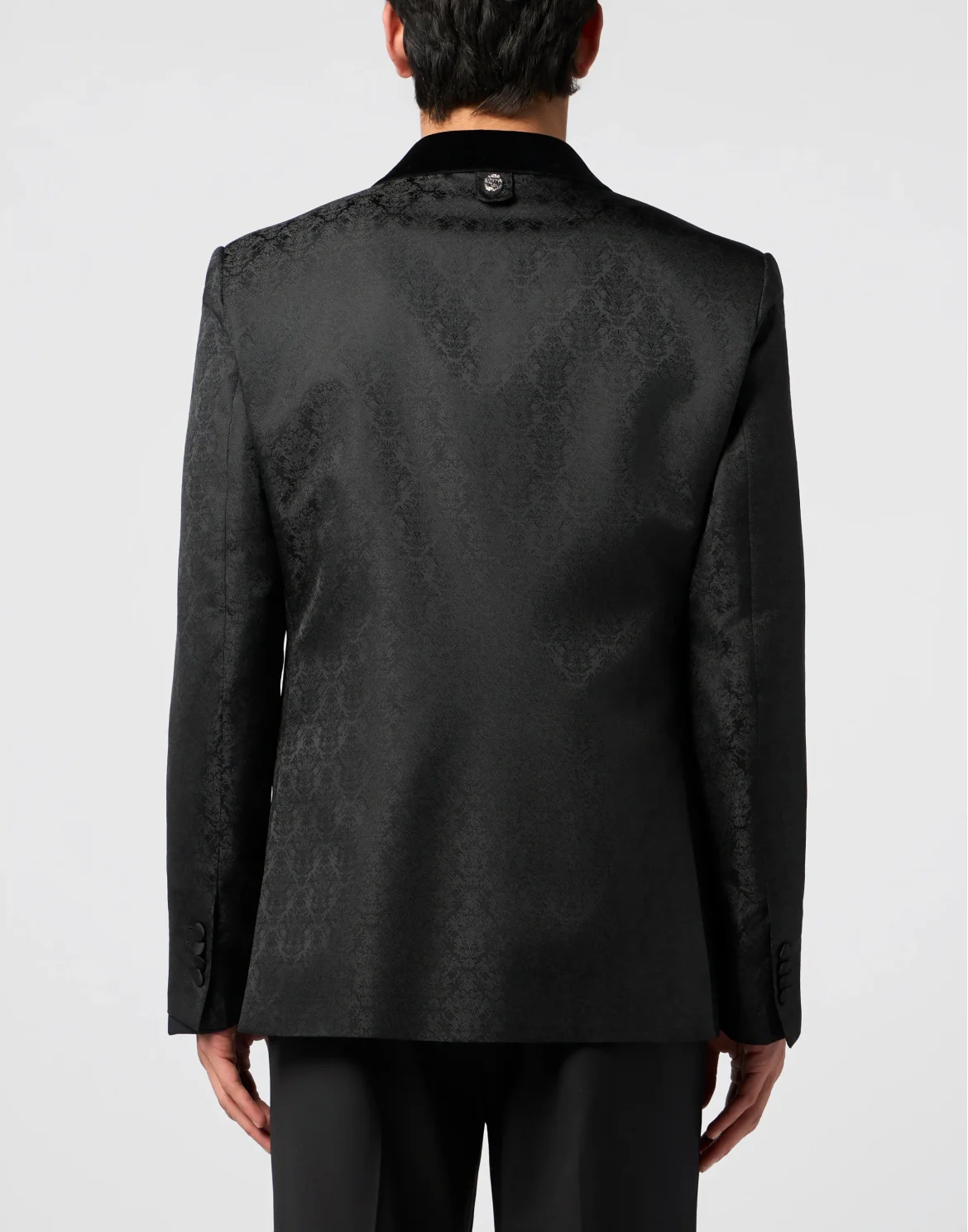 Jacquard Brocade Blazer, цвет: Черный