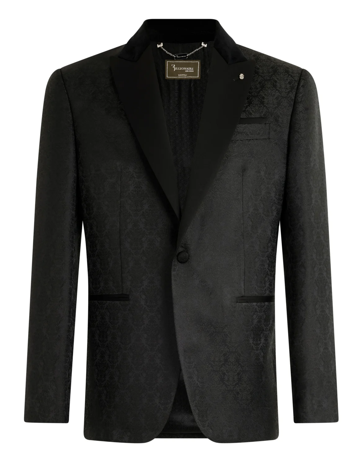 Jacquard Brocade Blazer, цвет: Черный