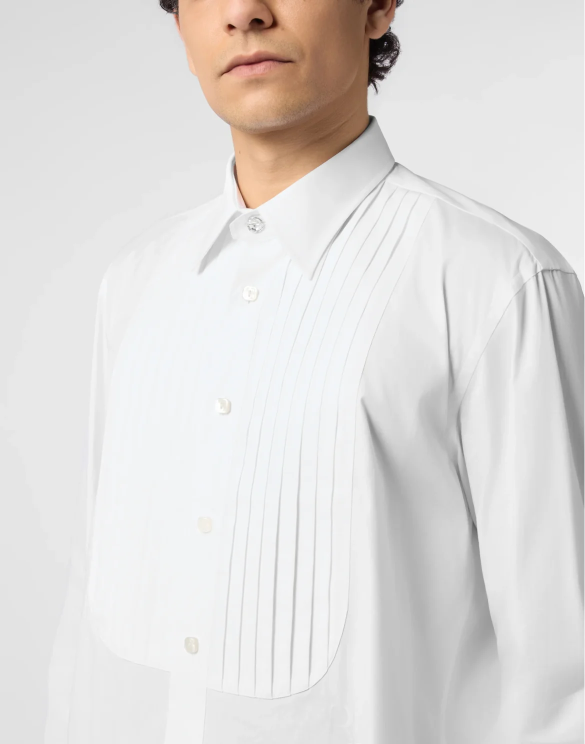 Gold Cut Tuxedo Shirt, цвет: Белый