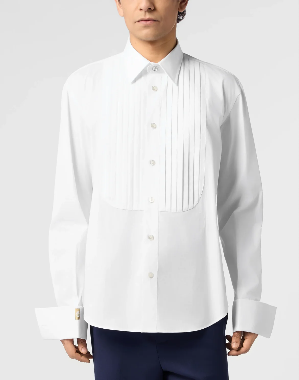 Gold Cut Tuxedo Shirt, цвет: Белый