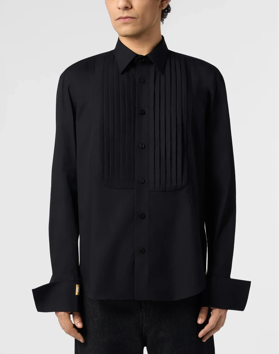 Gold Cut Tuxedo Shirt, цвет: Черный